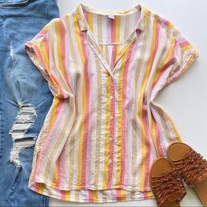 Old Navy Sunshine Striped Blouse